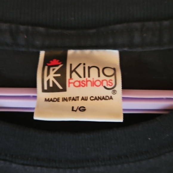 Vintage Polar Bear Nature Canada T-Shirt Northen Lights 100% Cotton Sz. L Black - Picture 3 of 7